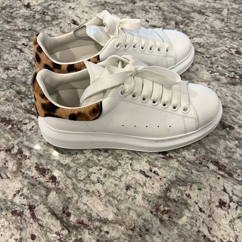Alexander McQueen Leopard calf hair Larry sneakers